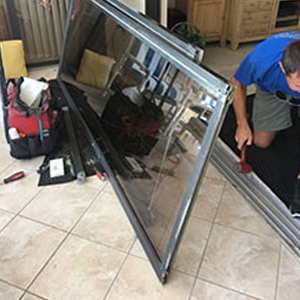 sliding glass door frame repair Florin